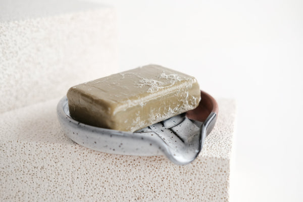 Red Stoneware Draining Dish Soap from Fhar Studio