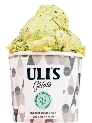 Fresh Mint Stracciatella Gelato from Uli’s Gelato - 1 pint or mini