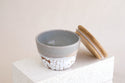 White Crawl Stoneware Salt Cellar 4” diameter