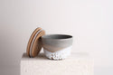 White Crawl Stoneware Salt Cellar 4” diameter