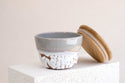 White Crawl Stoneware Salt Cellar 4” diameter